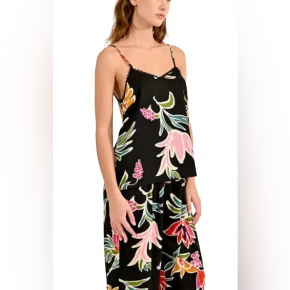Molly Bracken Black and Pink Floral Jumpsuit